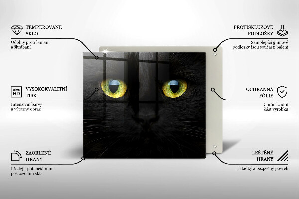 Kryt na indukčnú dosku Zvieracie mačacie oči