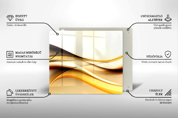 Kryt na indukčnú dosku Abstraktné dymové čiary