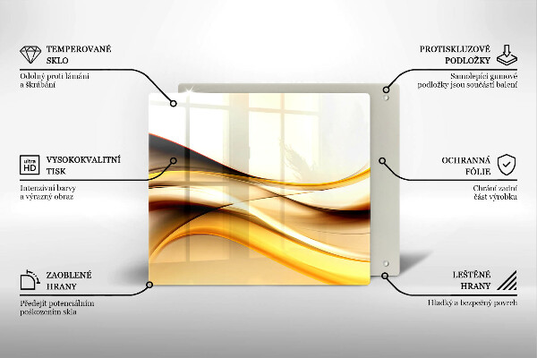 Kryt na indukčnú dosku Abstraktné dymové čiary