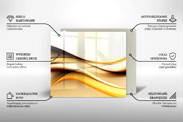 Kryt na indukčnú dosku Abstraktné dymové čiary