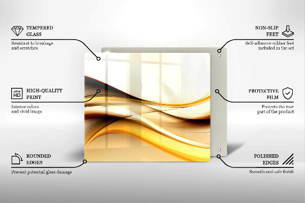 Kryt na indukčnú dosku Abstraktné dymové čiary