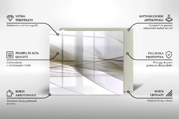 Sklo za varnú dosku Dizajn abstraktných línií