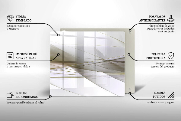 Sklo za varnú dosku Dizajn abstraktných línií