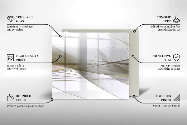 Sklo za varnú dosku Dizajn abstraktných línií