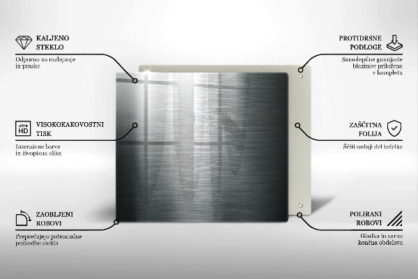 Sklo za varnú dosku Kovová textúra