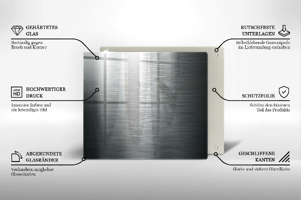 Sklo za varnú dosku Kovová textúra