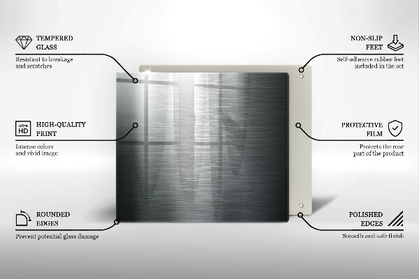 Sklo za varnú dosku Kovová textúra