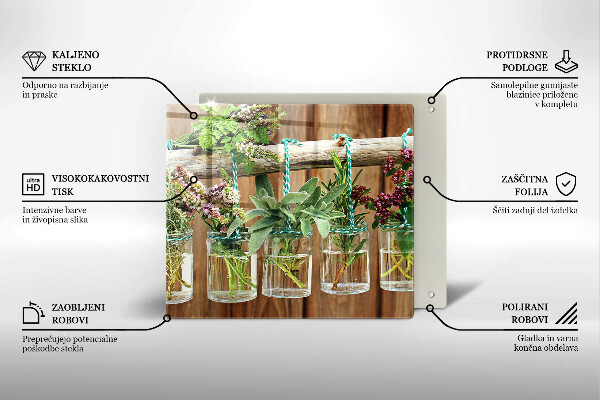 Kryt na indukčnú dosku Bylinky rastliny ročník