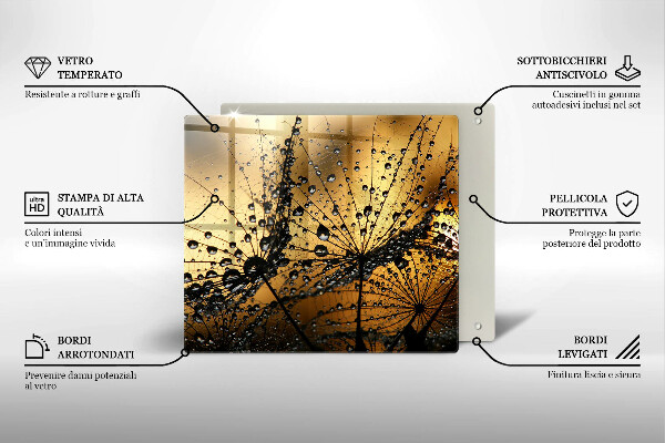 Sklo za varnú dosku Rosa a púpavy