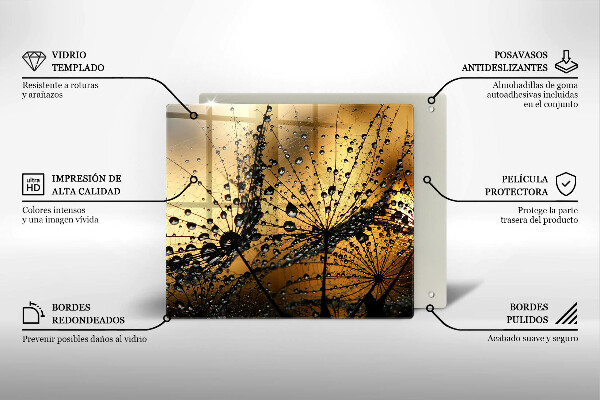 Sklo za varnú dosku Rosa a púpavy