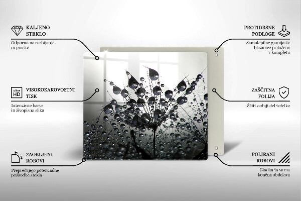 Sklo za varnú dosku Púpava a rosa