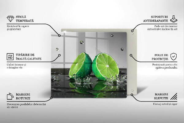 Kryt na indukčnú dosku Šťavnaté limetky a voda