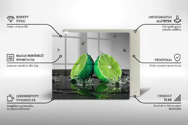 Kryt na indukčnú dosku Šťavnaté limetky a voda