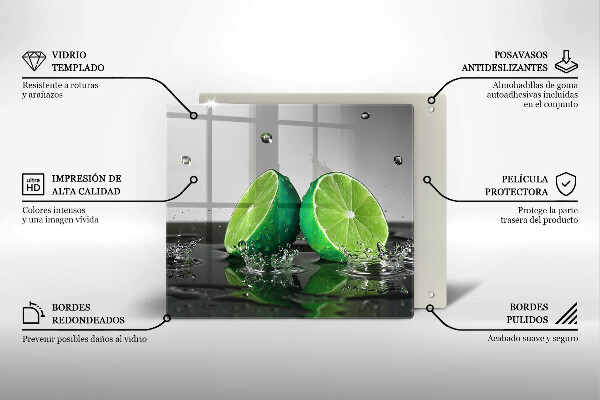 Kryt na indukčnú dosku Šťavnaté limetky a voda