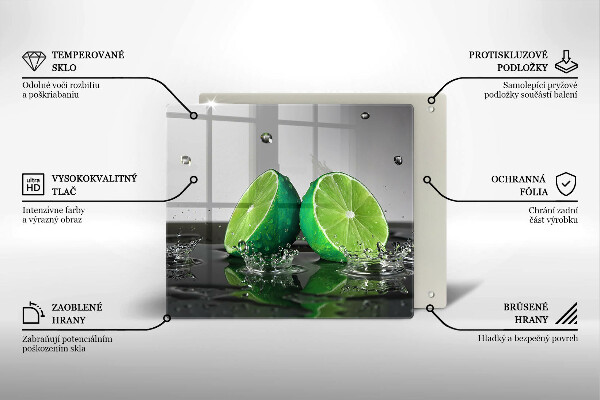 Kryt na indukčnú dosku Šťavnaté limetky a voda