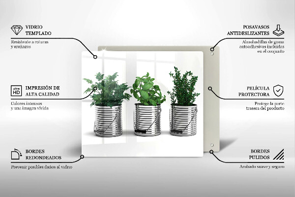 Kryt na indukčnú dosku Črepníky s bylinkami
