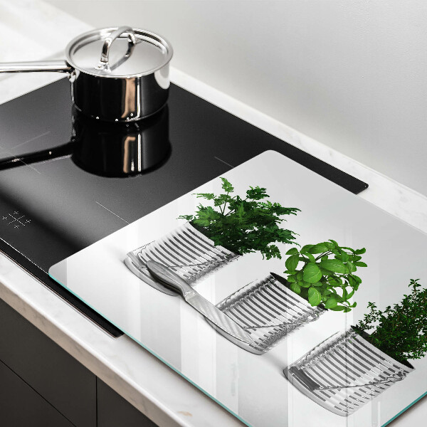 Kryt na indukčnú dosku Črepníky s bylinkami