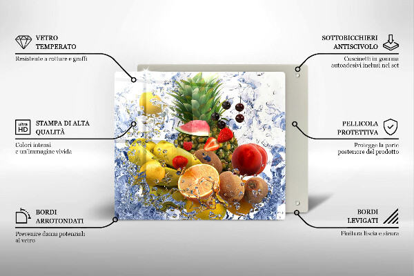 Kryt na indukčnú dosku Šťavnaté ovocie a voda