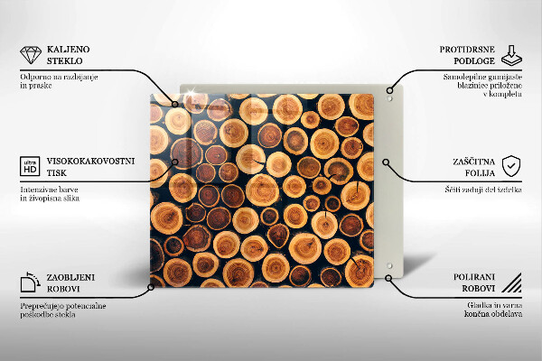 Kryt na indukčnú dosku Drevené pne stromov