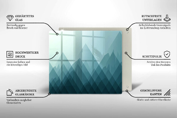 Kryt na indukčnú dosku Abstraktné hory