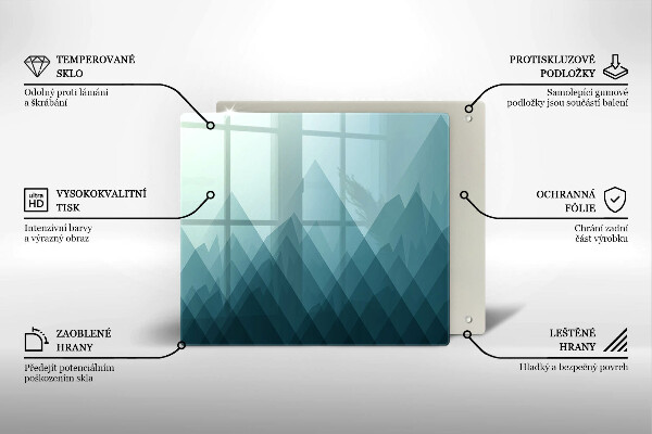 Kryt na indukčnú dosku Abstraktné hory