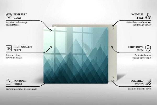 Kryt na indukčnú dosku Abstraktné hory