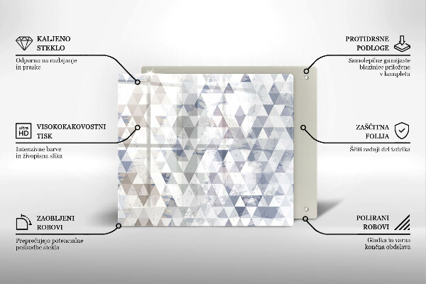 Sklo za varnú dosku Vzor trojuholníkov