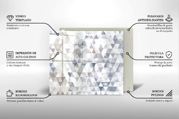 Sklo za varnú dosku Vzor trojuholníkov