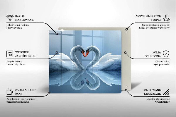 Sklo za varnú dosku Dve labutie srdcia