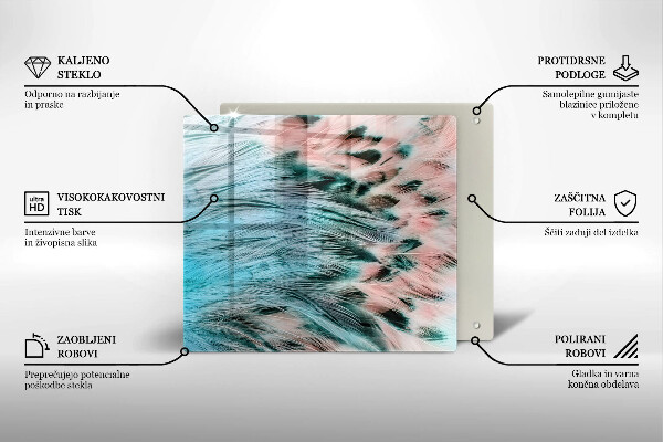 Kryt na indukčnú dosku Boho vtáčie perie