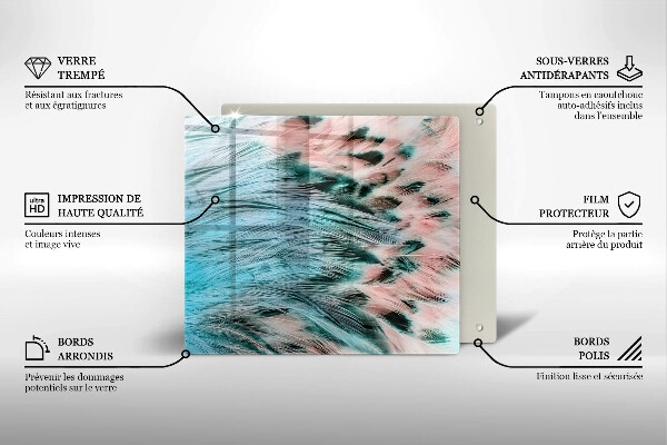 Kryt na indukčnú dosku Boho vtáčie perie