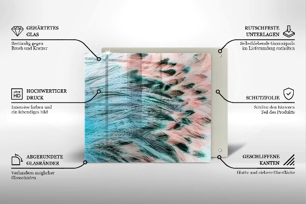 Kryt na indukčnú dosku Boho vtáčie perie