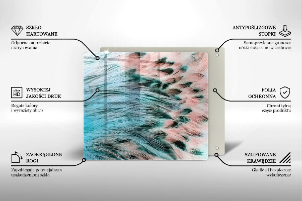 Kryt na indukčnú dosku Boho vtáčie perie