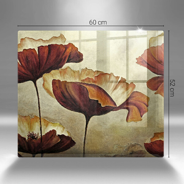 Kryt na indukčnú dosku Maľované boho kvety