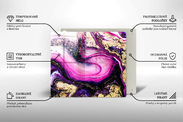 Krycia doska na sporák Abstraktné prevedenie zlaté