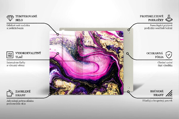 Krycia doska na sporák Abstraktné prevedenie zlaté