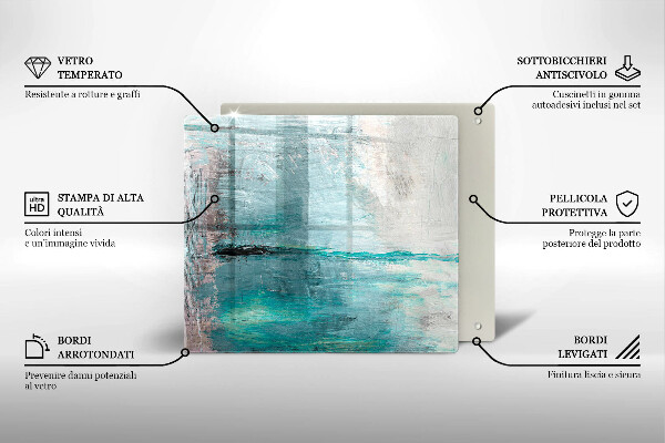 Kryt na indukčnú dosku Farba abstrakcie pozadia
