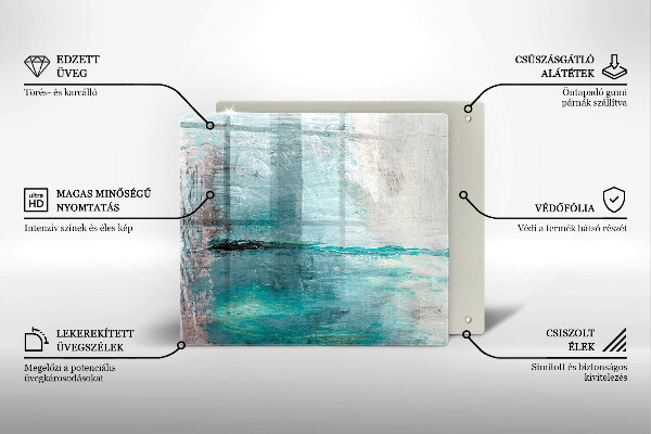 Kryt na indukčnú dosku Farba abstrakcie pozadia