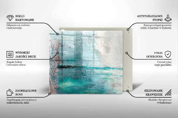 Kryt na indukčnú dosku Farba abstrakcie pozadia