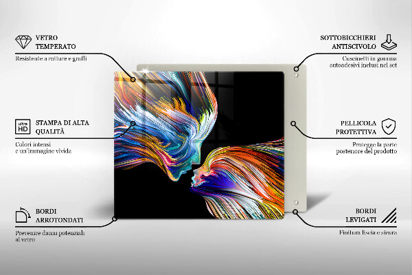 Kalené sklo za sporák Bozk abstrakcia