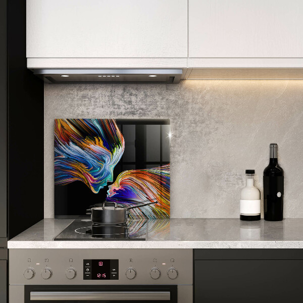 Kalené sklo za sporák Bozk abstrakcia