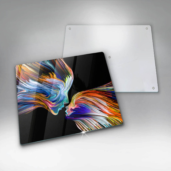 Kalené sklo za sporák Bozk abstrakcia