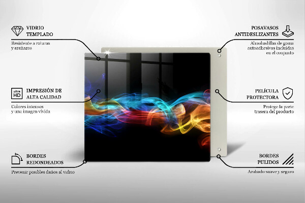 Sklo za varnú dosku Farebný dym