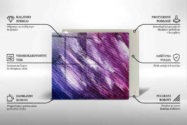 Kalené sklo za sporák Maľovanie abstrakcie