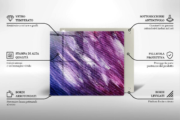 Kalené sklo za sporák Maľovanie abstrakcie