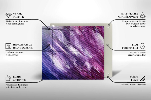 Kalené sklo za sporák Maľovanie abstrakcie