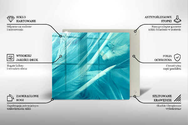 Kalené sklo za sporák Jemné perie