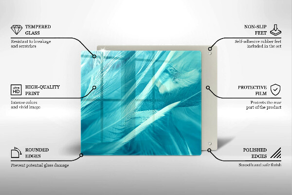 Kalené sklo za sporák Jemné perie