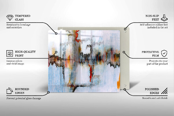 Kryt na indukčnú dosku Abstrakcia farby