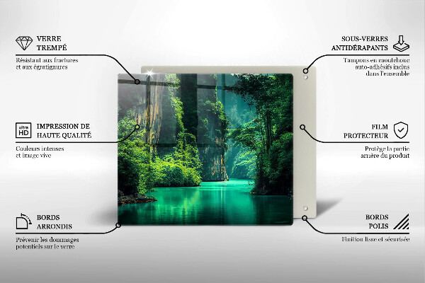 Sklo za varnú dosku Lagúnová krajina